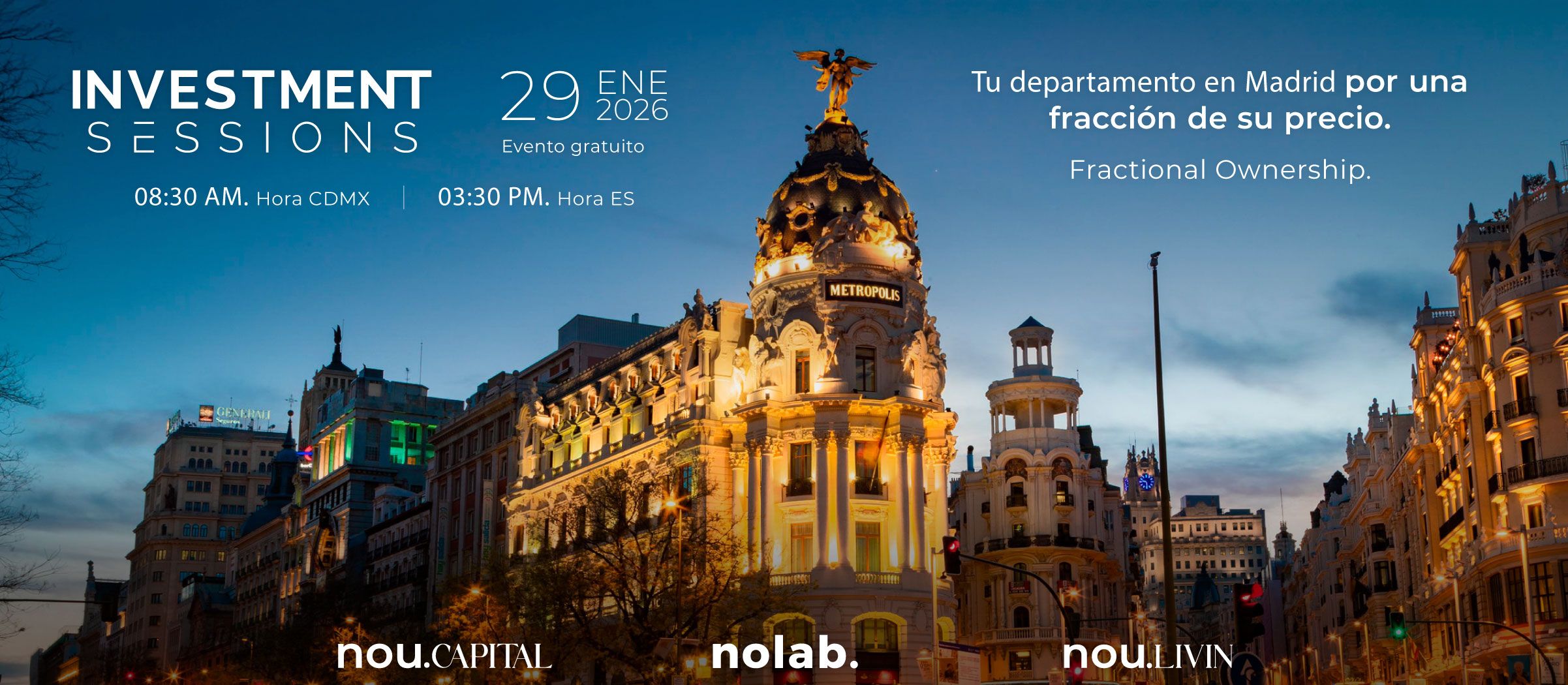Investment Sessions by Nolab: Tu piso en Madrid por una fracción del precio