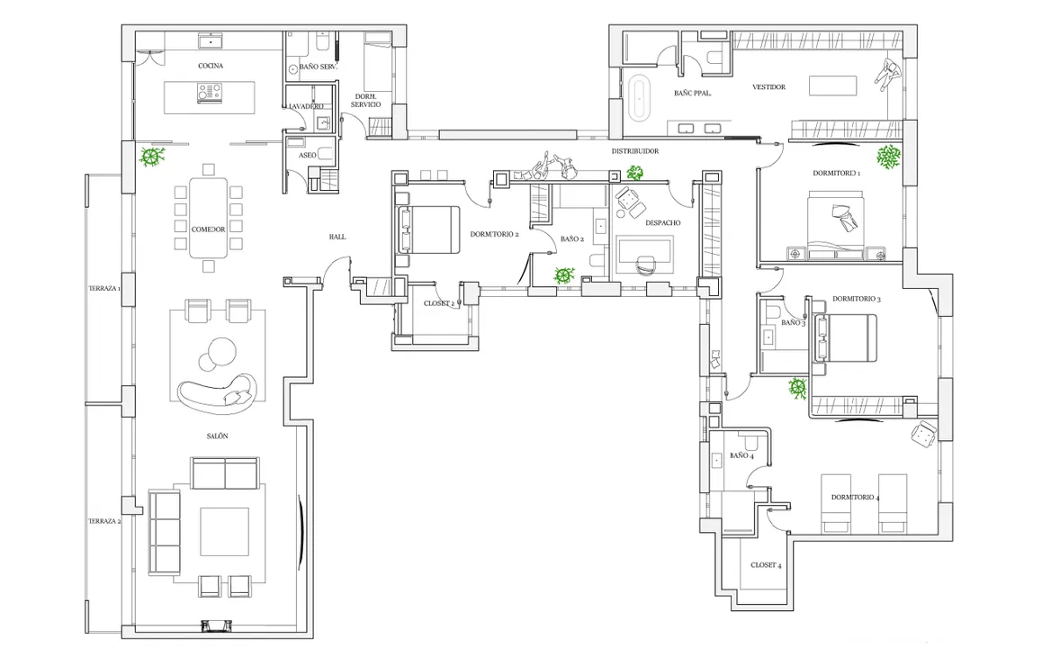 Piso a estrenar, con terraza, garaje y trastero en Claudio Coello image 0
